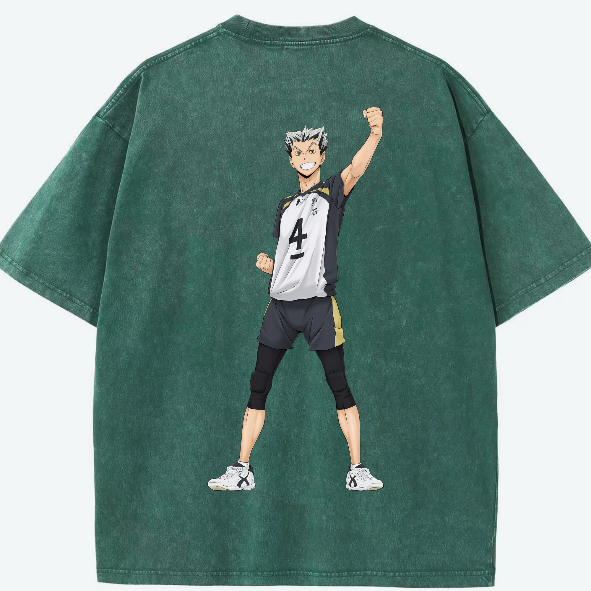 （画像用） ハイキュー!! Haikyu!! 綿100% ヴィンテージ風 半袖Tシャツ（背面プリント）